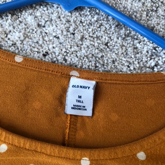 Old Navy Swing Dress - Mustard Yellow w/ Polka Dots - M - Picture 2 of 5